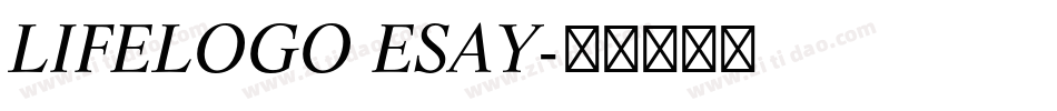 LIFELOGO ESAY字体转换
